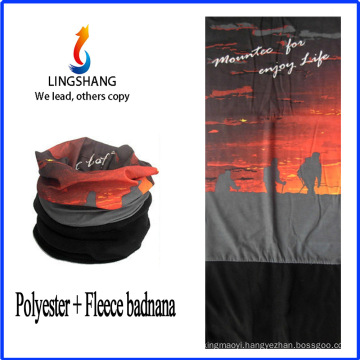 LINGSHANG fashion warm tube seamless bandana polar fleece multifunctional bandana